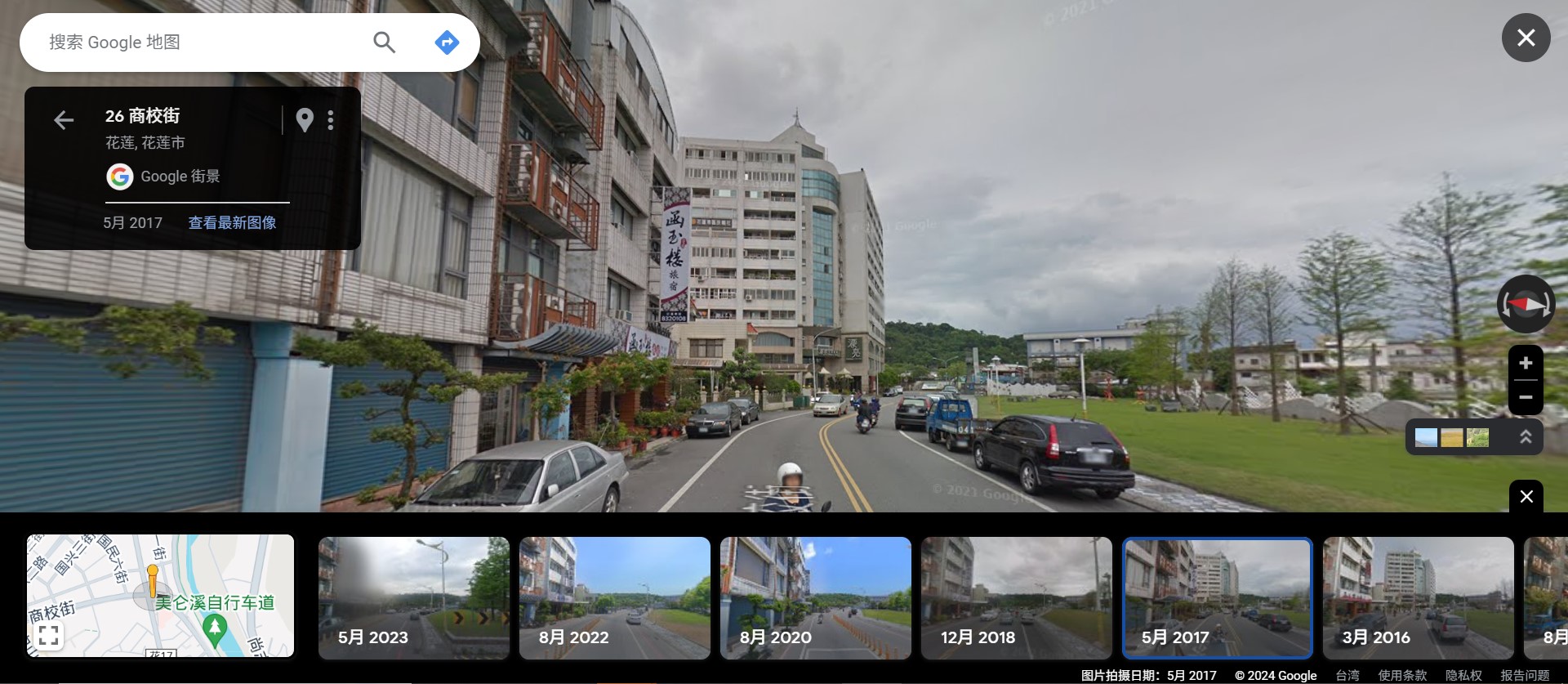 谷歌地图检查云门翠堤大楼